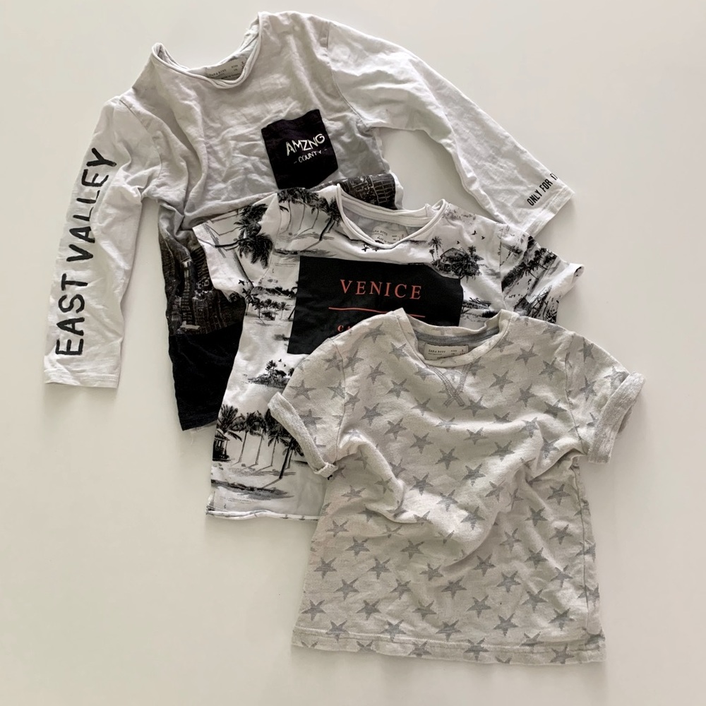 Bundle of 3 Zara Boy Size 5 tops